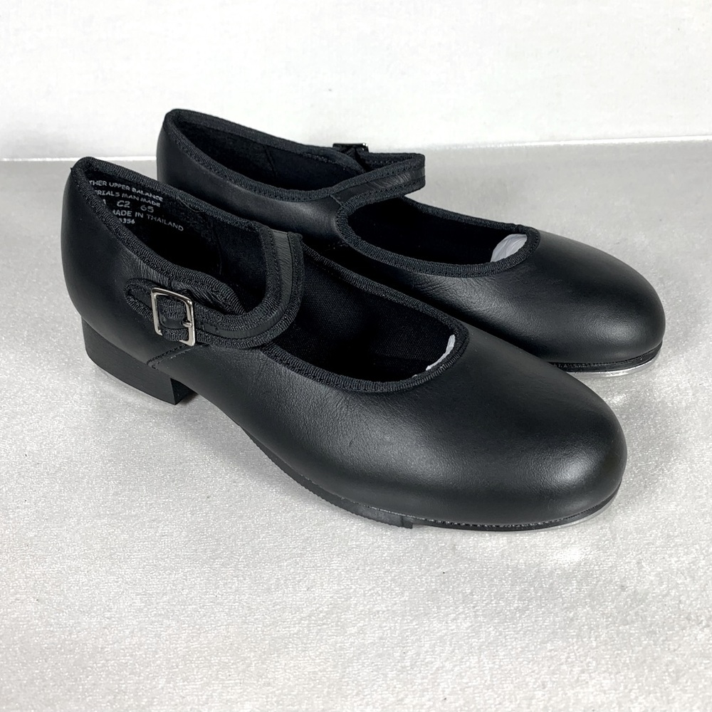 Capezio Women’s Mary Jane Leather Tap Shoe 3800 in Black Size 5M